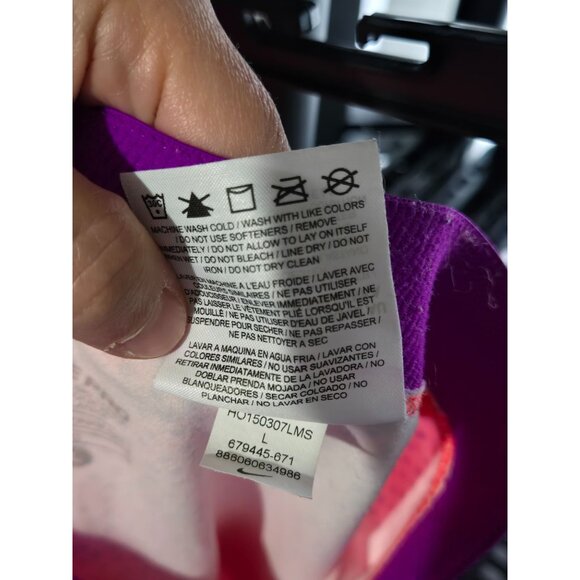 Nike Pro Girls Orange and Purple Polka Dot Leggings Size Large Active Athletic - Picture 11 of 12